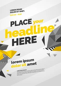 Layout design template with abstract dynamic shapes. Stock Illustration