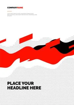 Layout design template with abstract dynamic shapes. Stock Illustration