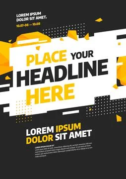 Layout design template with abstract dynamic shapes. Stock Illustration