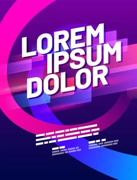 Layout design template with abstract dynamic shapes. Stock Illustration