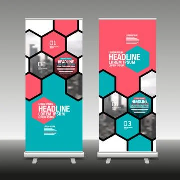 Layout Design Template, Cover Book, Colorful ,banner,roll up,Geograohic Abs.. Stock Illustration