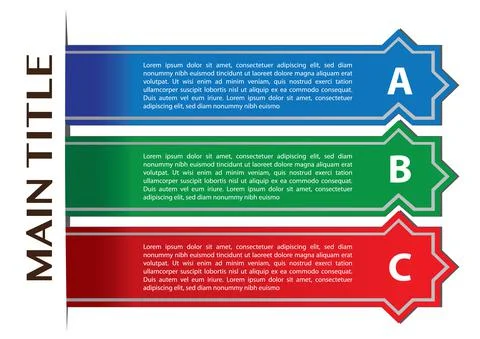 Layout design of three stripe banners Stock-Illustration