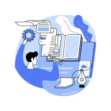 Layout designer isolated cartoon vector illustrations. Stock Illustration