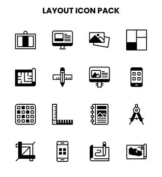 Layout DuoTone Scalable Icons Pack Illustration