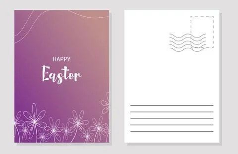 Layout of an Easter card flyers invitations. Stock Illustration
