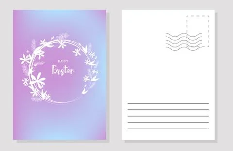 Layout of an Easter card flyers invitations. Illustrazione stock