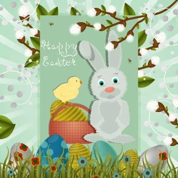 Layout of Easter greeting card 11 Stock Illustration