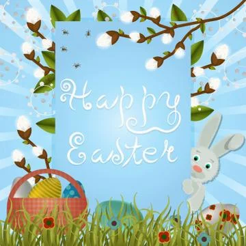 Layout of Easter greeting card 2 Stock Illustration