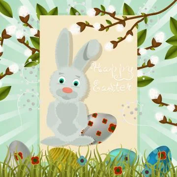 Layout of Easter greeting card 3 Stock Illustration