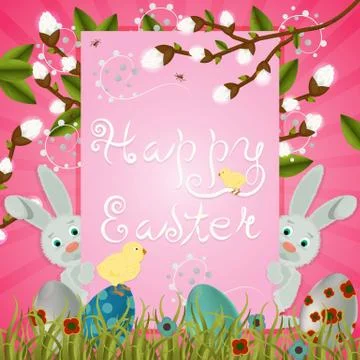 Layout of Easter greeting card 4 Stock Illustration