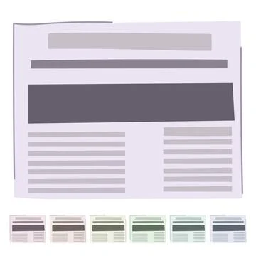 Layout financial newspaper vector cartoon graphic Stock Illustration