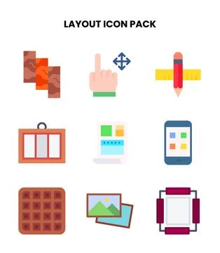 Layout Flat Design Icons Pack イラスト素材