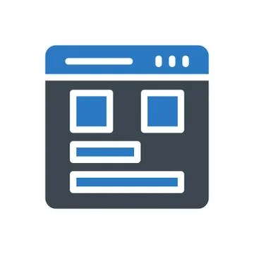 Layout glyph colour icon Stockillustratie