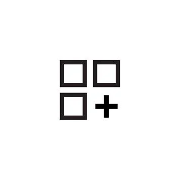 Layout grid add icon. Flat style design isolated on white background. Stock Illustration
