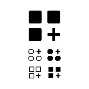 Layout grid add icon. Flat style design isolated on white background. Stock Illustration