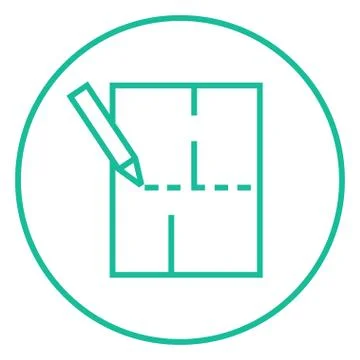 Layout of the house line icon 库存插图