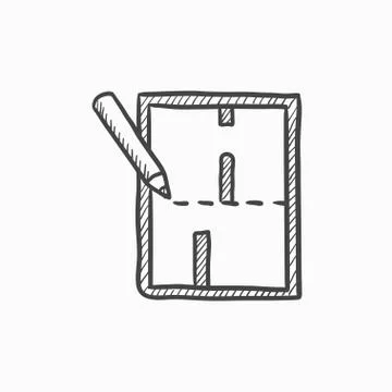 Layout of the house sketch icon Illustrazione stock