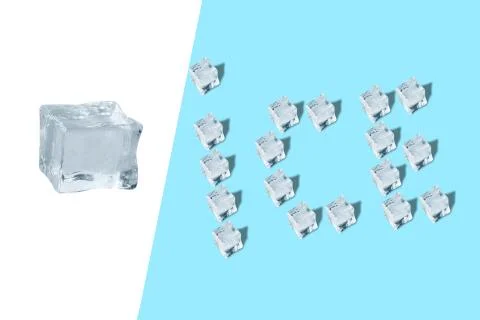 Layout ice cubes Stock Photos