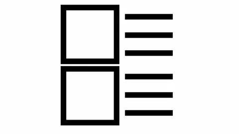 Layout icon animation - Essential basic icon motion design Stock Footage 293681389