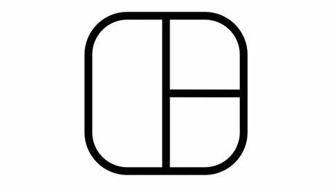 Layout icon animation - Essential basic icon motion design Stock Footage 293681391