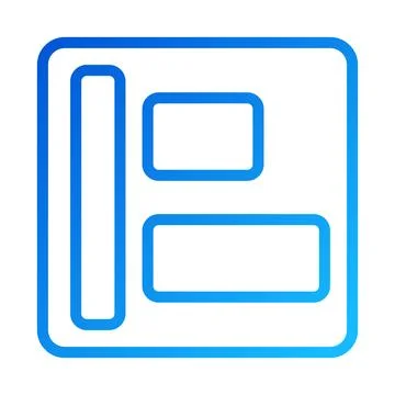 Layout Icon Blue Gradient Design Element Modern Art Stock Illustration