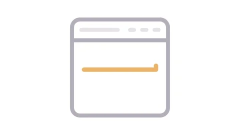A layout icon of a computer symbolizing technology and digital communication. Stock Footage 334930936