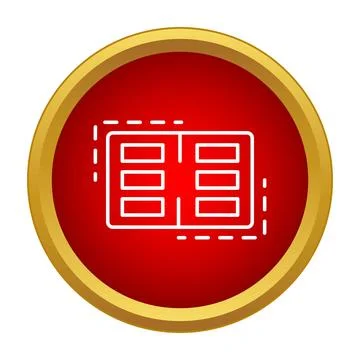 Layout icon showing content blocks design Illustrazione stock
