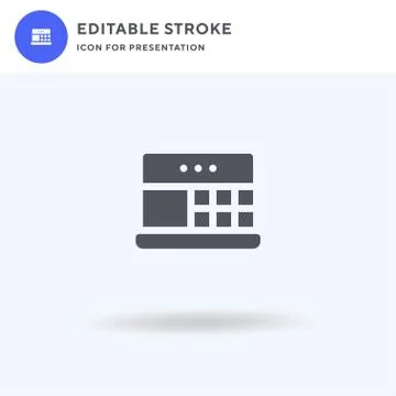 Layout icon vector, filled flat sign, solid pictogram isolated on white, logo Illustrazione stock