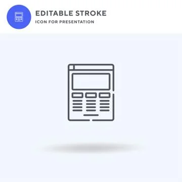 Layout icon vector, filled flat sign, solid pictogram isolated on white, logo Stock Illustration