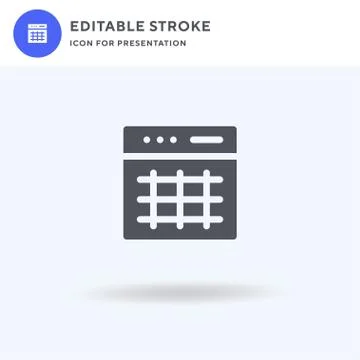 Layout icon vector, filled flat sign, solid pictogram isolated on white, logo Stock Illustration