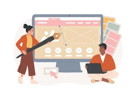 Layout isolated concept vector illustration. Ilustración de archivo