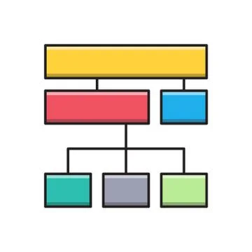 Layout line colour icon 库存插图