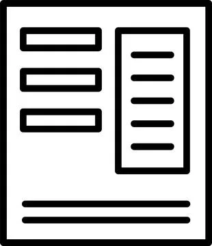 Layout Line Icon Design Stock Illustration