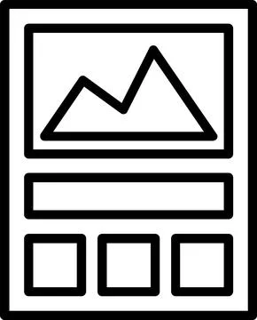 Layout Line Icon Design Stock Illustration