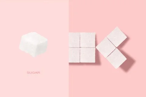 Layout made of sugar Stock Photos