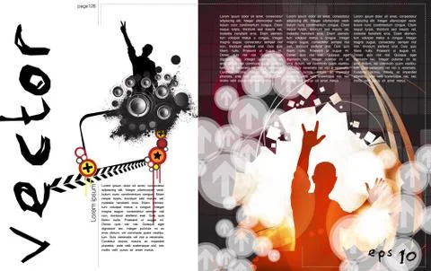 Layout magazine pages. Vector Stock Illustration