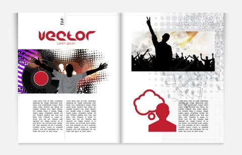 Layout magazine pages. Vector Stock-Illustration