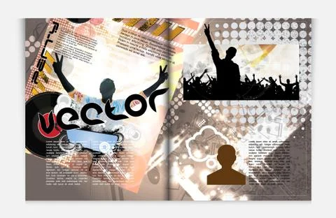 Layout magazine pages. Vector Stock-Illustration