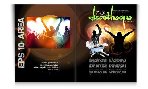 Layout magazine pages. Vector Stock Illustration