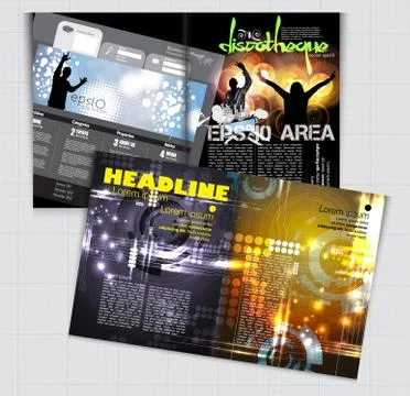 Layout magazine pages. Vector Illustration