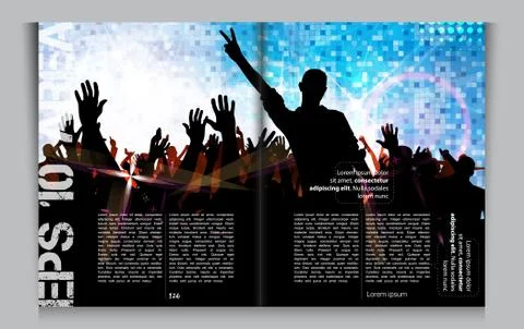 Layout magazine pages. Vector Illustration