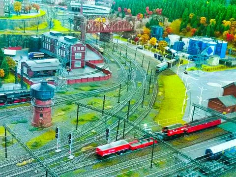 Layout of major cities, roads and Railways of the country Stock Photos
