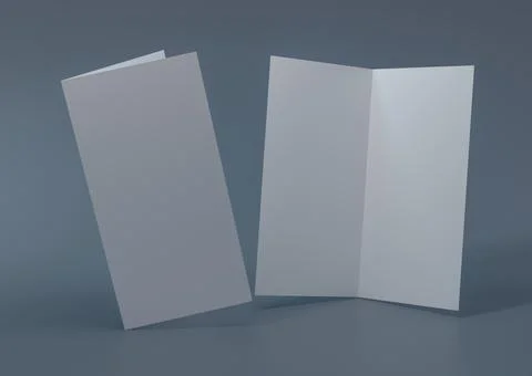 A layout for menu or brochures on a light blue background. 3D illustration Stock Illustration