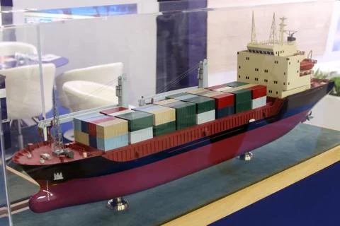 Layout of a modern compact vessel. Stock Photos
