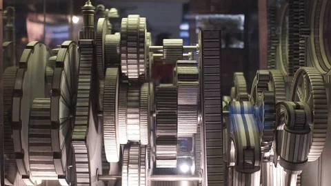 Layout of moving parts of an internal combustion engine Stock Footage 118083275