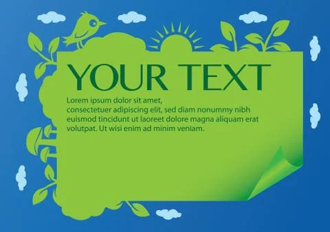 Layout of nature elements Stock Illustration