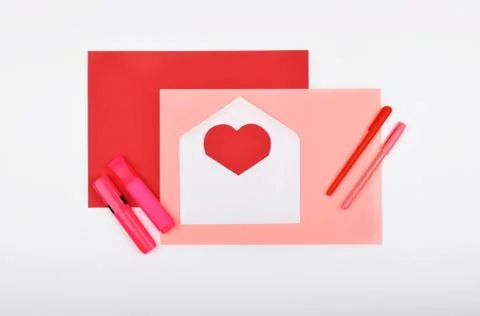 Layout objects isolated on the topic - Valentine's Day Foto stock