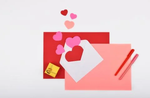 Layout objects isolated on the topic - Valentine's Day Foto stock