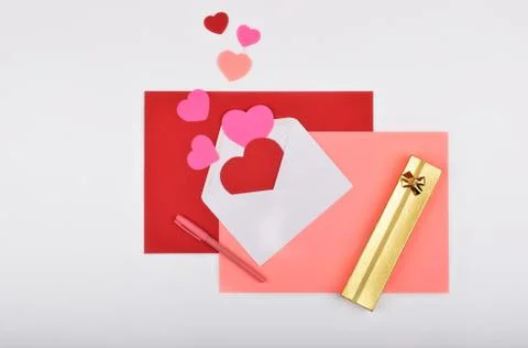 Layout objects isolated on the topic - Valentine's Day Stock Photos