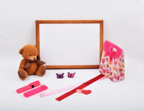 Layout objects isolated on the topic - Valentine's Day Foto stock